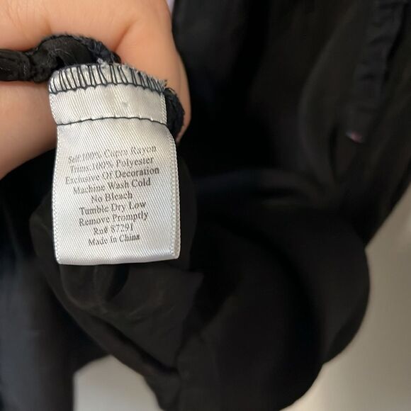 JOHNNY WAS Black Long Sleeve Multicolored Floral Embroidered Top, Size XS - Picture 11 of 11